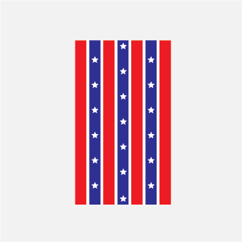Circus Stripes & Stars Backdrop Low Tack Vinyl | Custom Shape