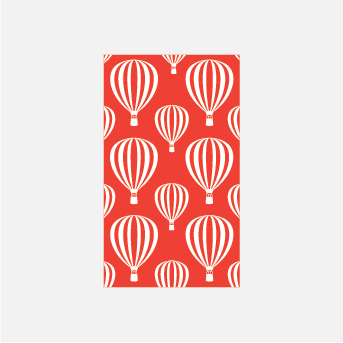Hot Air Balloon Red Backdrop Low Tack Vinyl | Custom Shape