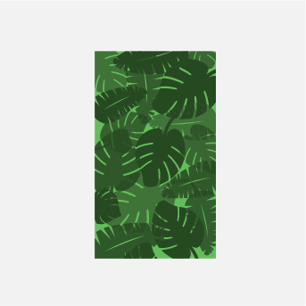 Safari Green Leaf Backdrop Low Tack Vinyl | Custom Shape