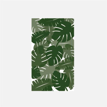Safari White Leaf Backdrop Low Tack Vinyl | Custom Shape