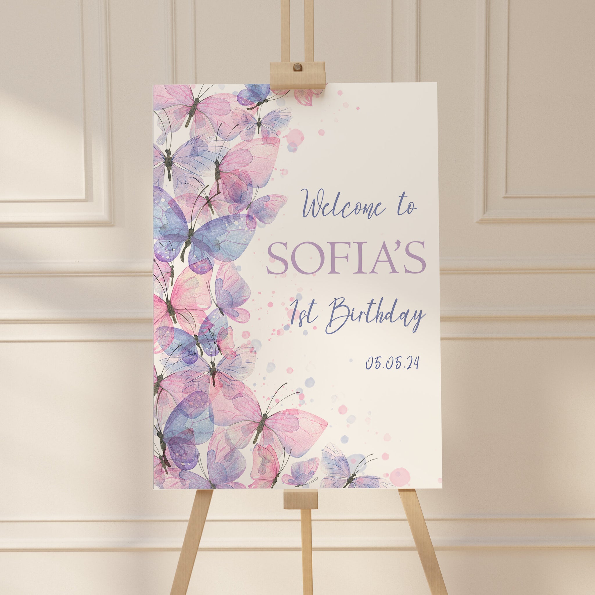Butterfly Arch Kids Birthday Party Welcome Sign