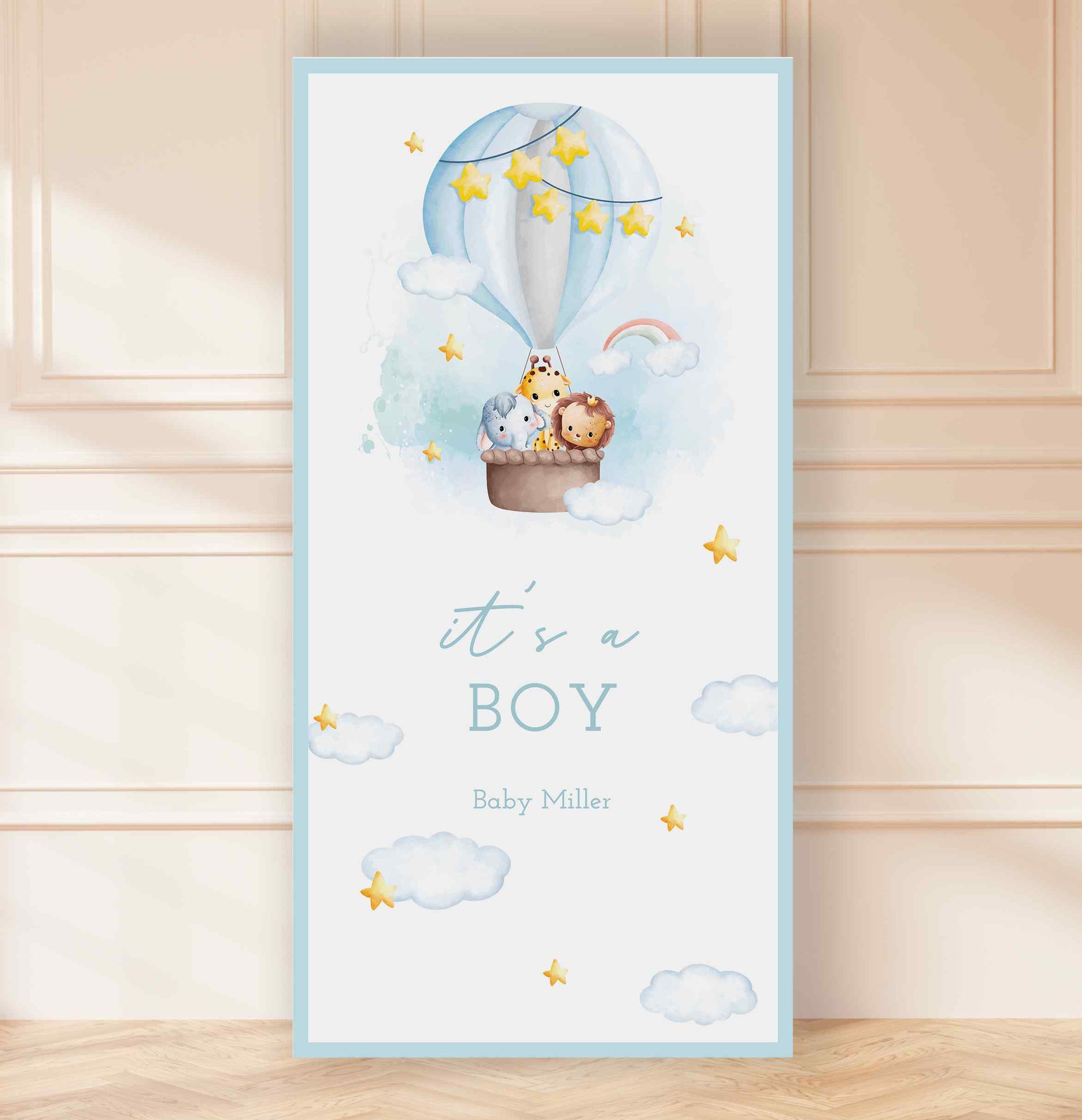 'It's a Boy' Baby Shower Backdrop