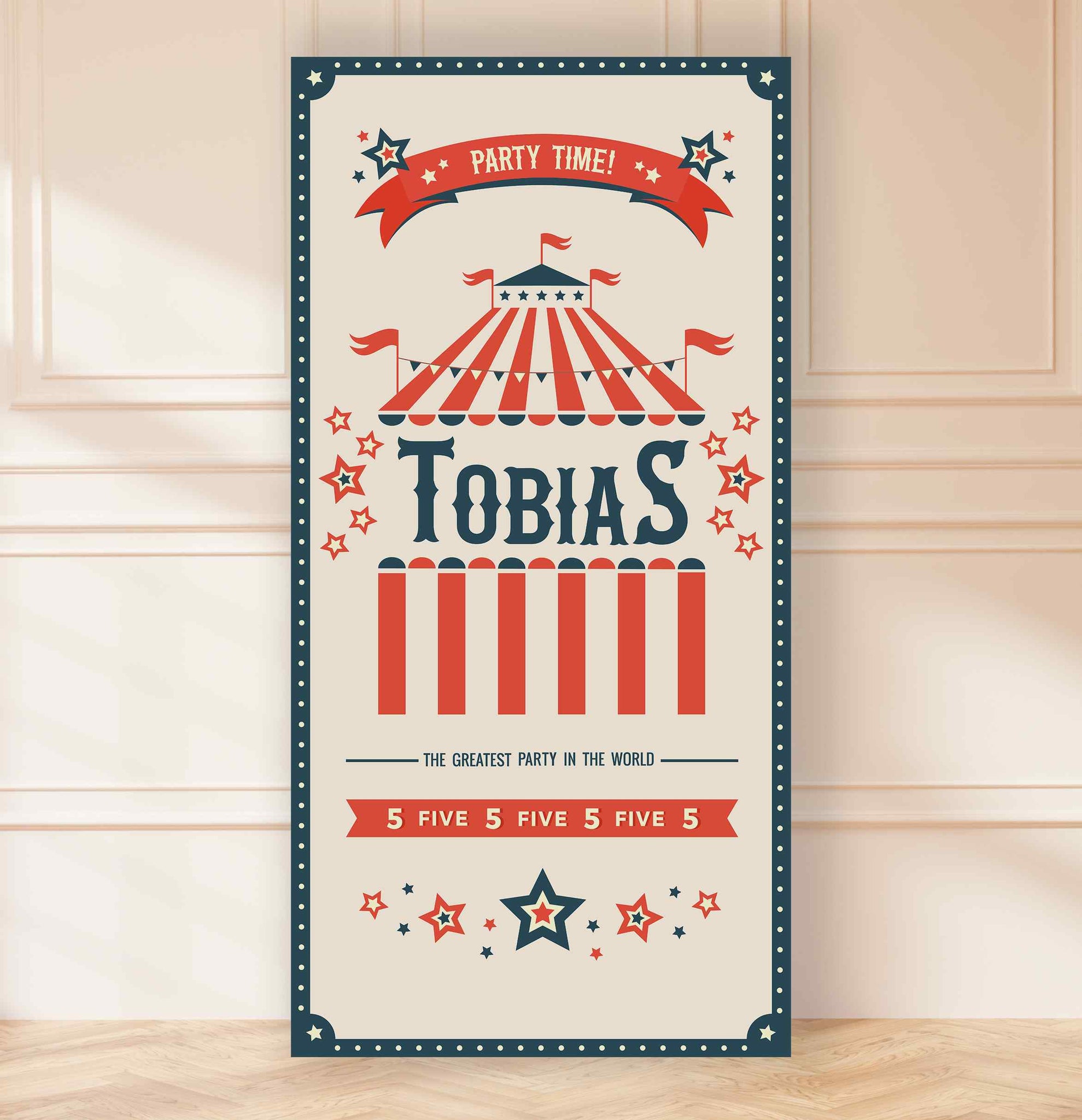 Circus Tent Kids Party Backdrop