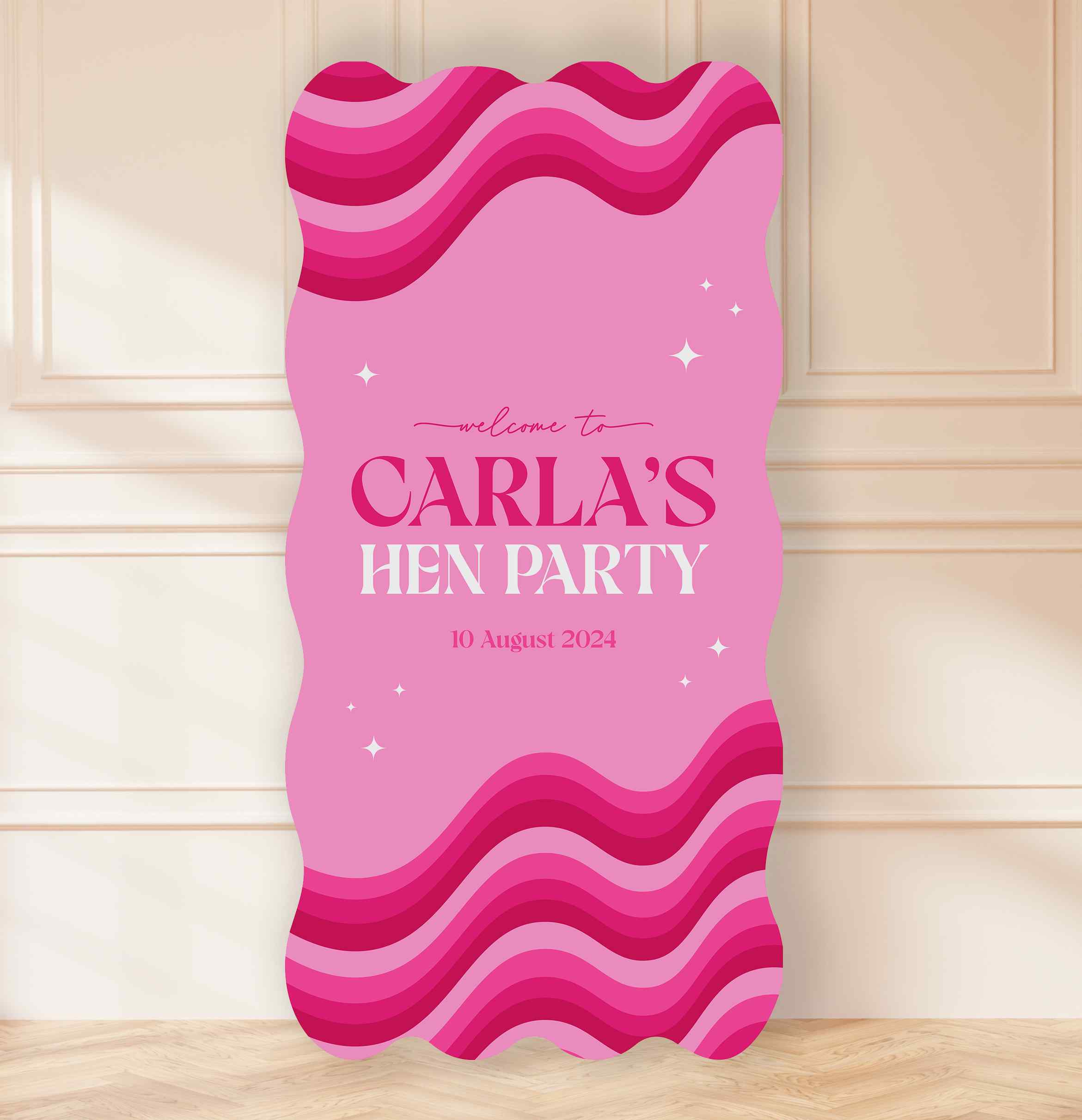 Pin5 Wave Backdrops Ripple Wave Pink Hen Party Backdrop