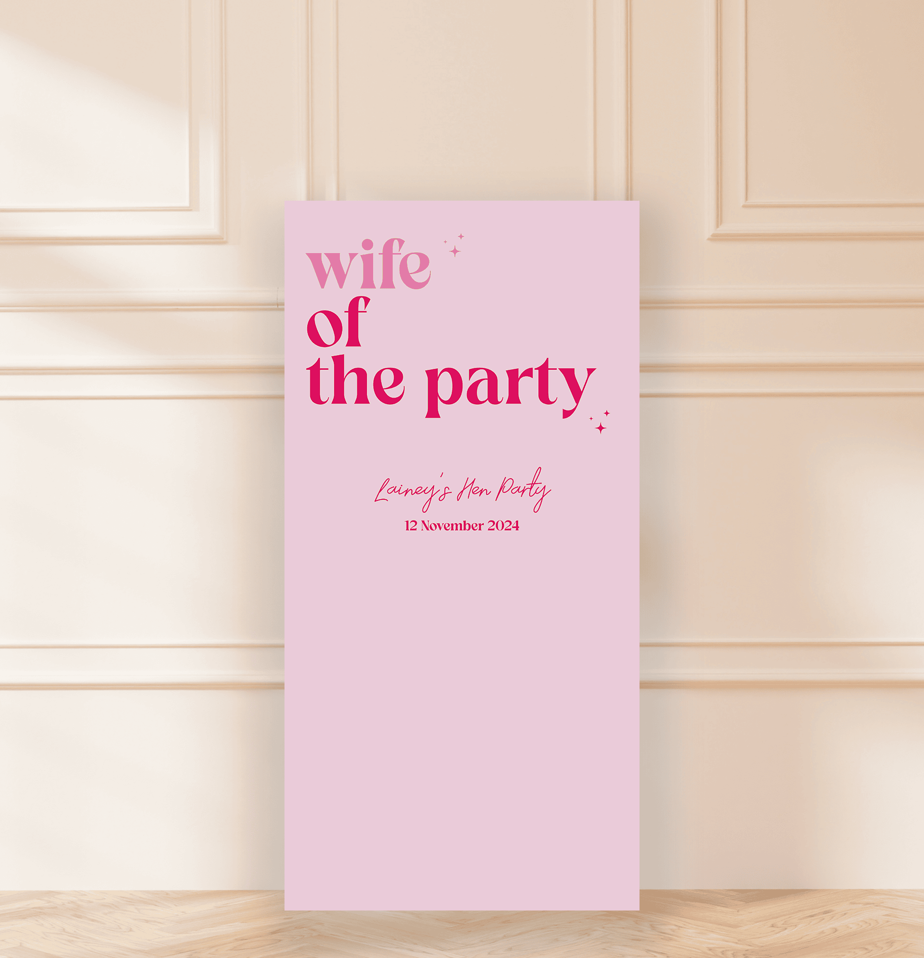 'Wife of the Party' Hen Party Backdrop