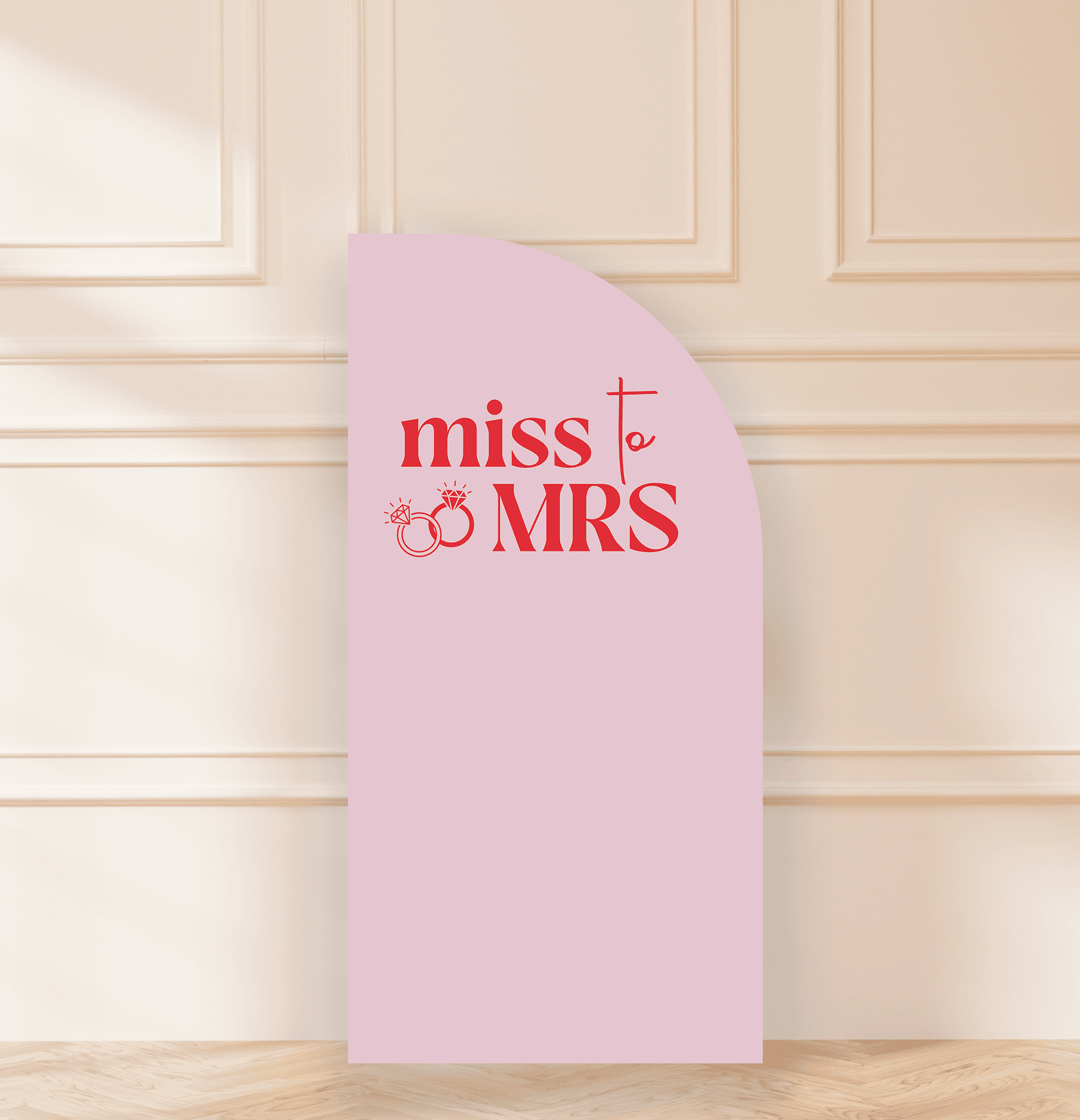 Half Arch 'Miss to Mrs' Backdrop