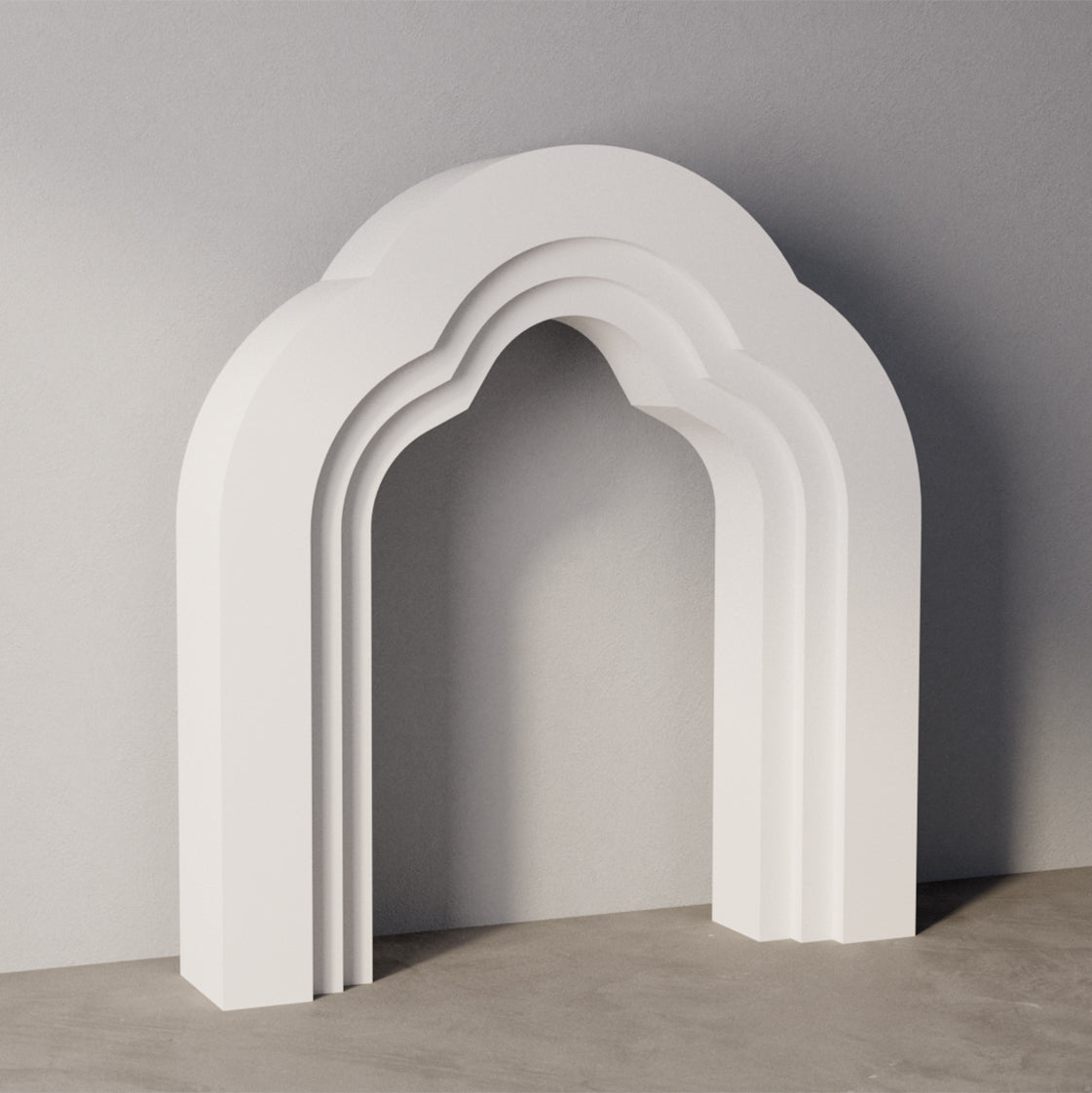 3D Backdrop Thin 3 Layered Temple Arch