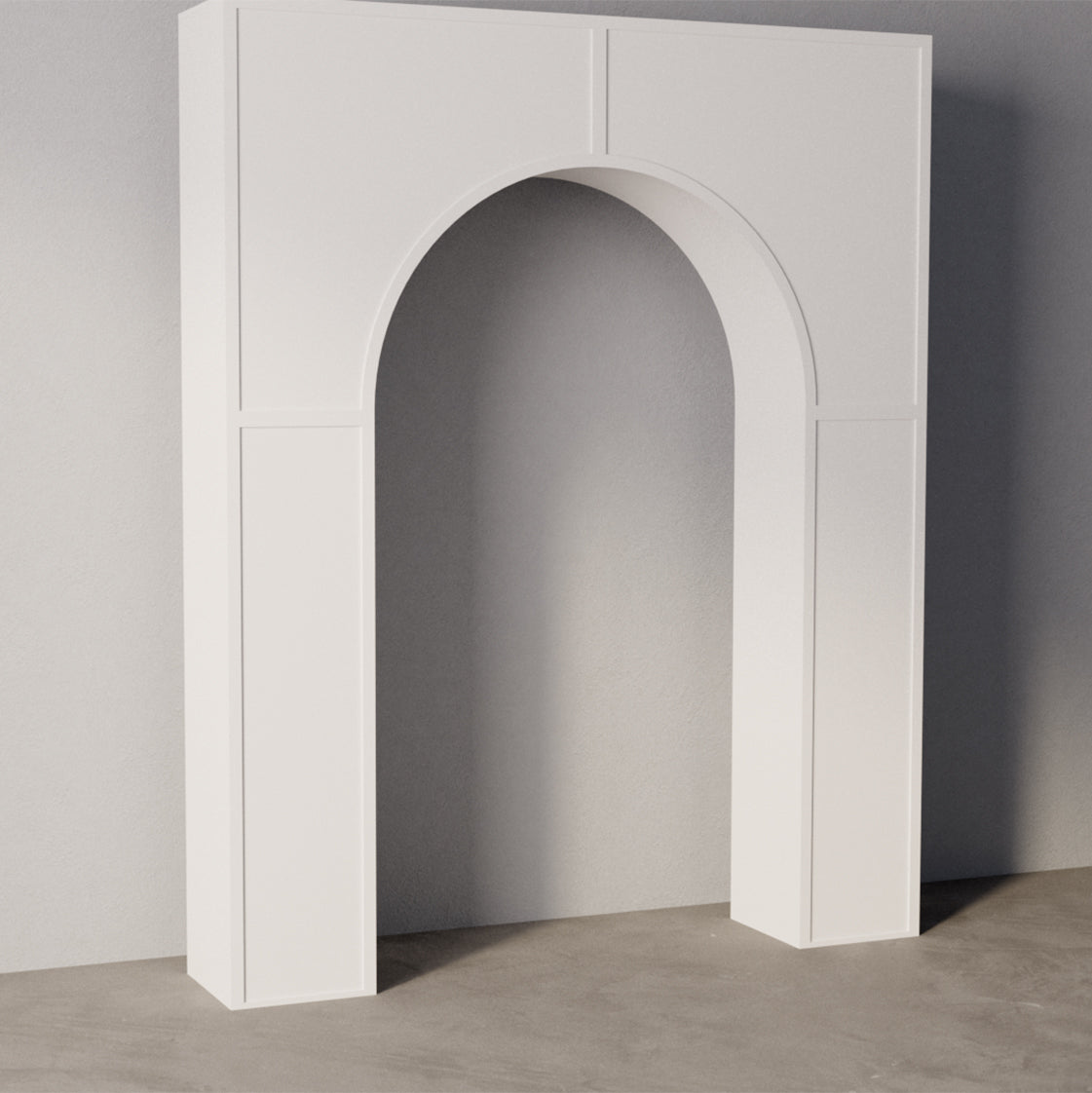 3D Backdrop Rectangle with Hollow Arch and Detailing