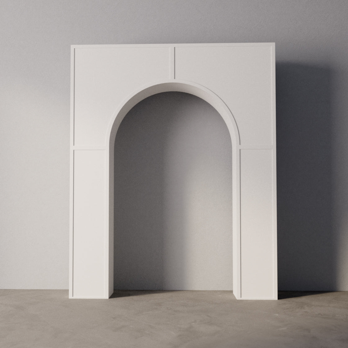 3D Backdrop Rectangle with Hollow Arch and Detailing