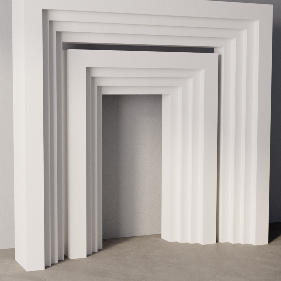 3D Backdrop Layered Rectangle