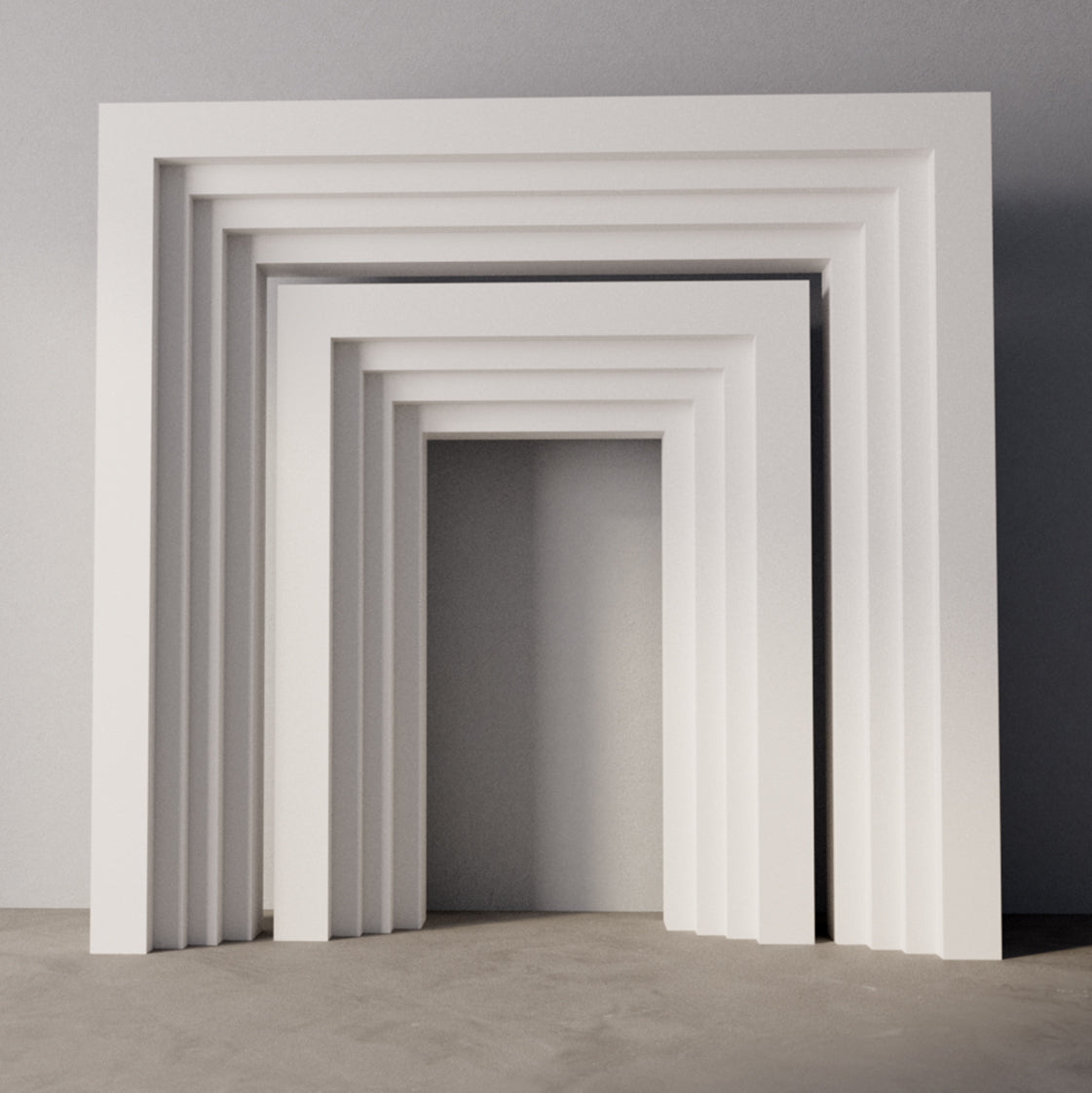 3D Backdrop Layered Rectangle