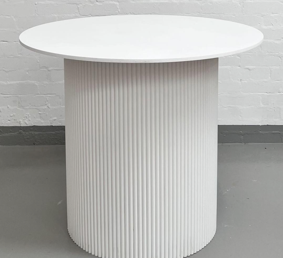 Wide Ripple Plinth with 2 Tops Unpainted