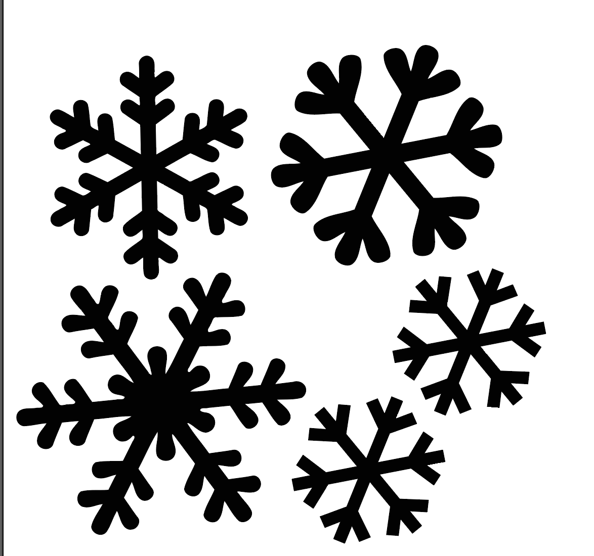 JSP Events Set of 5 Snowflakes