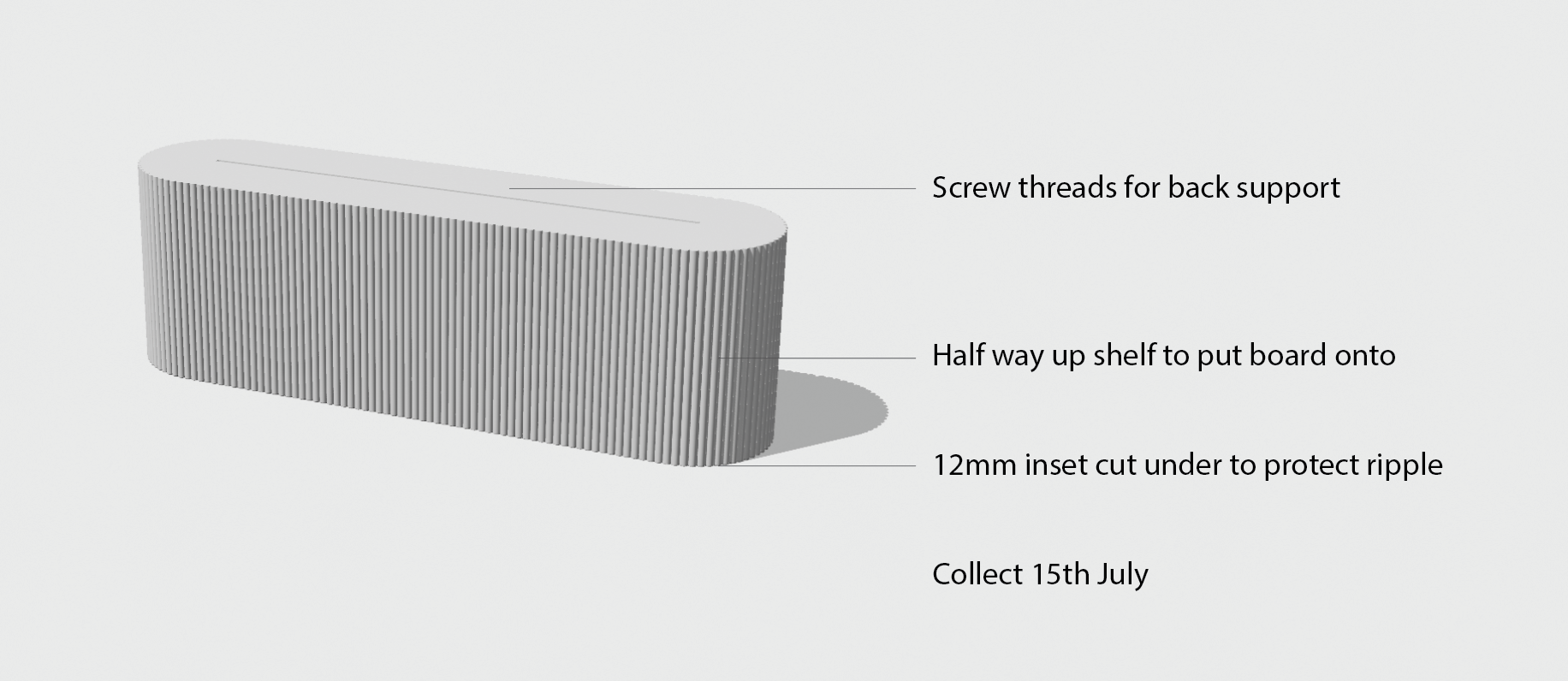 QTY 2 Base Ripple Stands Painted White Collection 15th July