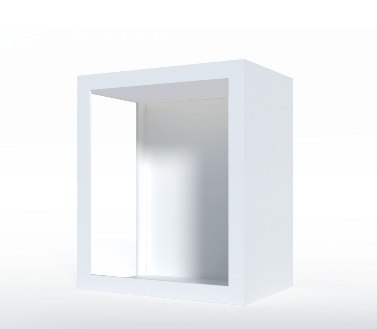 Vogue Box H 7ft x W 6ft x D 4ft unpainted plywood with MDF front