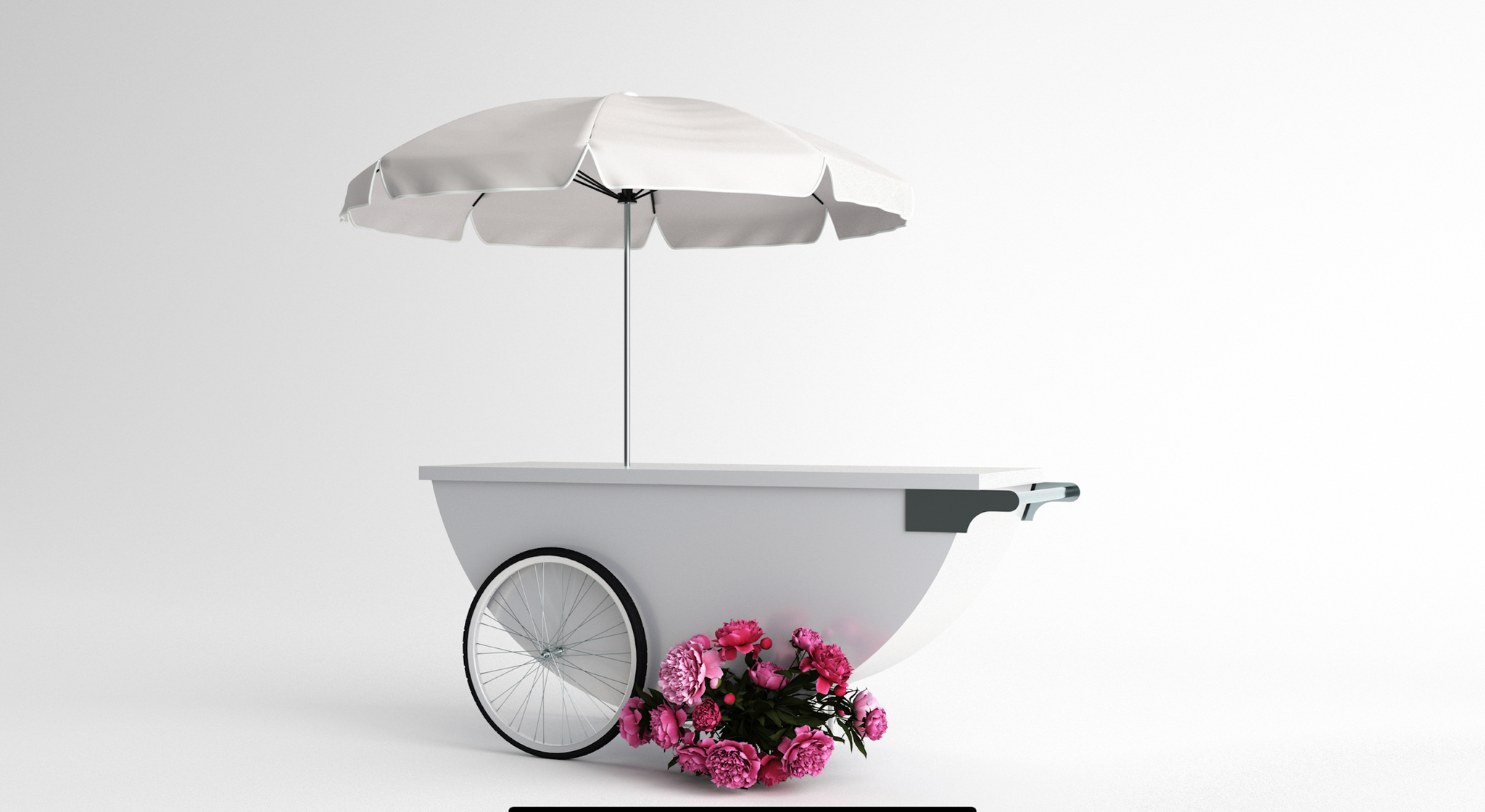 Painted White Cart