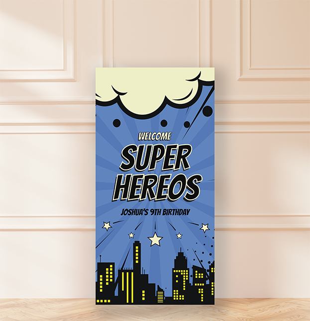 Superhero Party Backdrop