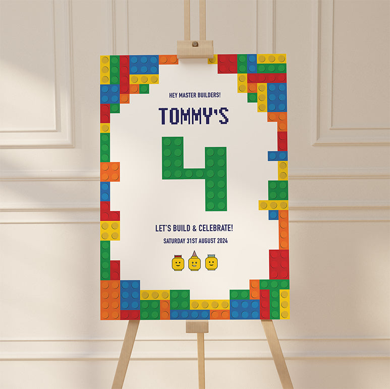 LEGO Kids Birthday Party Welcome Sign