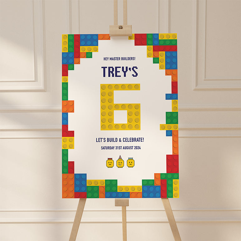 LEGO Kids Birthday Party Welcome Sign