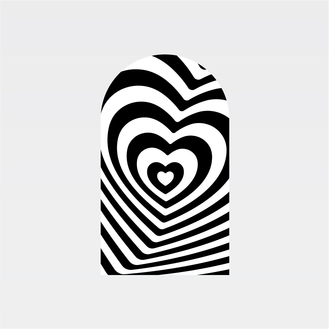 Heart Op Art Pattern Backdrop Low Tack Vinyl | Custom Shape