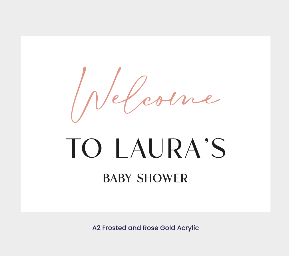 A2 Baby Shower Welcome Sign